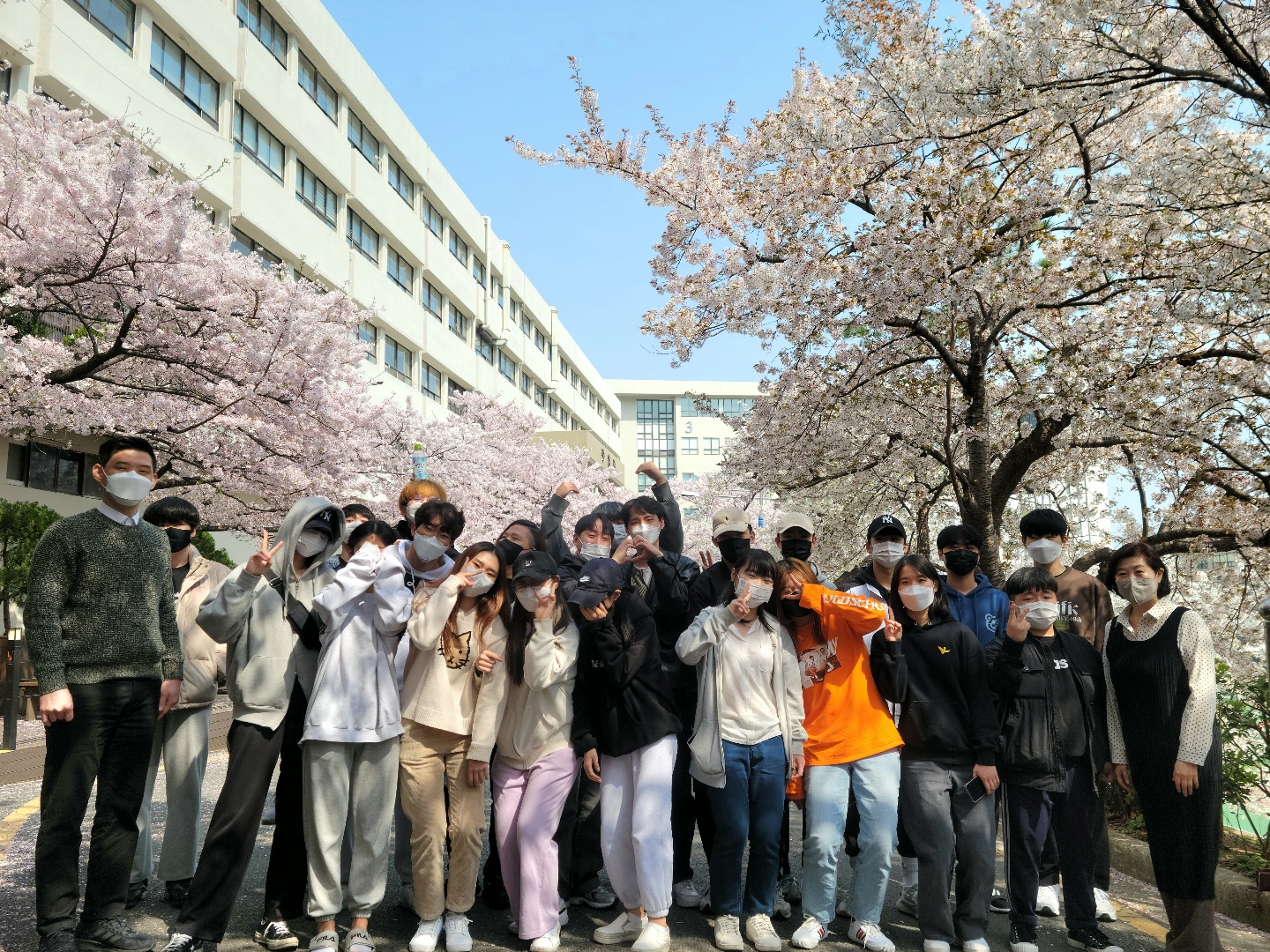 [2022년 4월] 1학년 신입생들과 벚꽃나들이